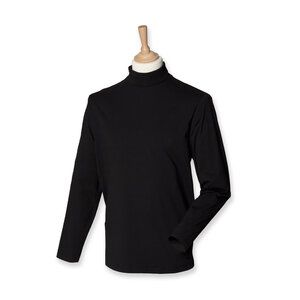 Henbury H020 - Long Sleeve Roll Neck Top Black