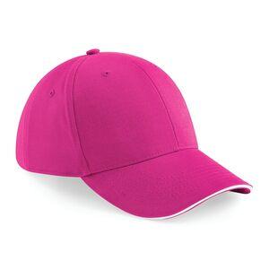 Beechfield BF020 - Athleisure 6 Panel Cap Fuchsia/white