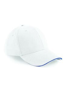 Beechfield BF020 - Athleisure 6 Panel Cap White/Bright Royal