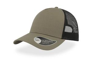 Atlantis AT085 - 5 Panel Cotton Trucker Cap Olive/Black