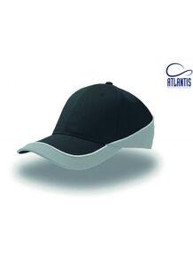 Atlantis AT088 - Contrasting 6-panel cap Black/Grey