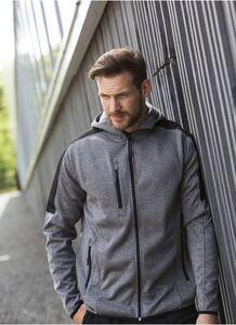 Finden & Hales LV622 - Adult's Active Softshell Jacket Dark Grey Marl/Black