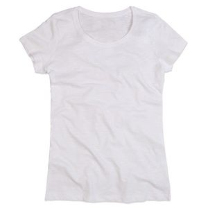 Stedman STE9500 - Crew neck T-shirt for women Stedman - SHARON SLUB White
