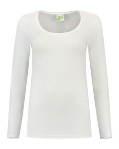 Lemon & Soda LEM1267 - T-shirt Crewneck cot/elast LS for her White