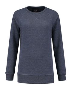 Lemon & Soda LEM3227 - Heavy Sweater Raglan Crewneck for her Navy Heather