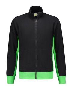 Lemon & Soda LEM4725 - Sweater Cardigan Workwear Black/Lime