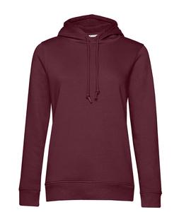 B&C BCW34B - Women's Organic Hoody Burgundy