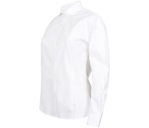 HENBURY HY533 - LADIES LONG SLEEVED STRETCH SHIRT White