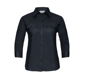 Russell Collection JZ18F - Ladies` Roll 3/4 Sleeve Shirt French Navy