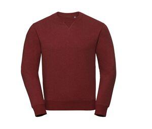 RUSSELL RU260M - Sweat chiné Brick Red Melange