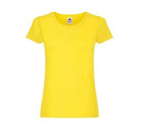 Fruit of the Loom SC1422 - Women's round neck T-shirt Yellow