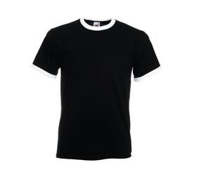 Fruit of the Loom SC245 - Ringer T (61-168-0) Black