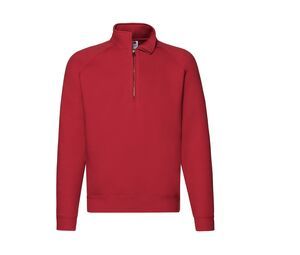 Fruit of the Loom SC276 - Zip Neck Sweat (62-032-0) Red