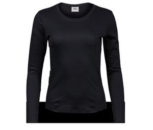 Tee Jays TJ590 - Womens long sleeve interlock tee Black