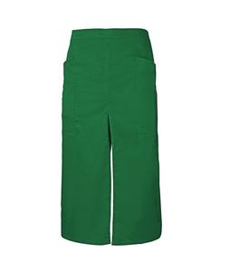 VELILLA V4209 - LONG APRON WITH OPENING AND POCKETS Green