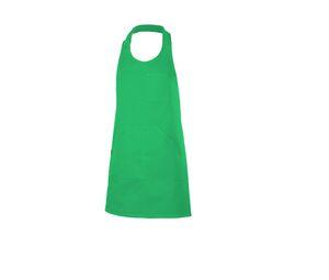 VELILLA V4212 - Short buttoned bib apron Green