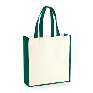 Westford mill WM600 - Gallery shopping bag Natural / Bottle Green