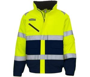 Yoko YK209 - High visibility "Fontaine Flight" jacket Hi Vis Yelow / Navy