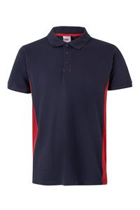 Velilla 105504 - SS TWO-TONE POLO Navy Blue/Red