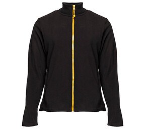 BLACK&MATCH BM701 - Women's zipped fleece jacket Black / Gold