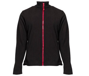 BLACK&MATCH BM701 - Women's zipped fleece jacket Black / Red