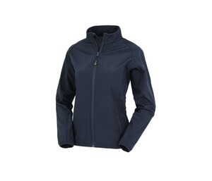 RESULT RS901F - WOMENS RECYCLED 2-LAYER PRINTABLE SOFTSHELL JACKET Navy