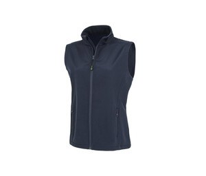 RESULT RS902F - WOMENS RECYCLED 2-LAYER PRINTABLE SOFTSHELL BODYWARMER Navy