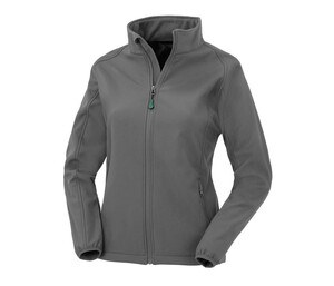 RESULT RS901F - WOMENS RECYCLED 2-LAYER PRINTABLE SOFTSHELL JACKET Workguard Grey