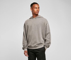 BUILD YOUR BRAND BY191 - ACID WASHED OVERSIZE HOODY